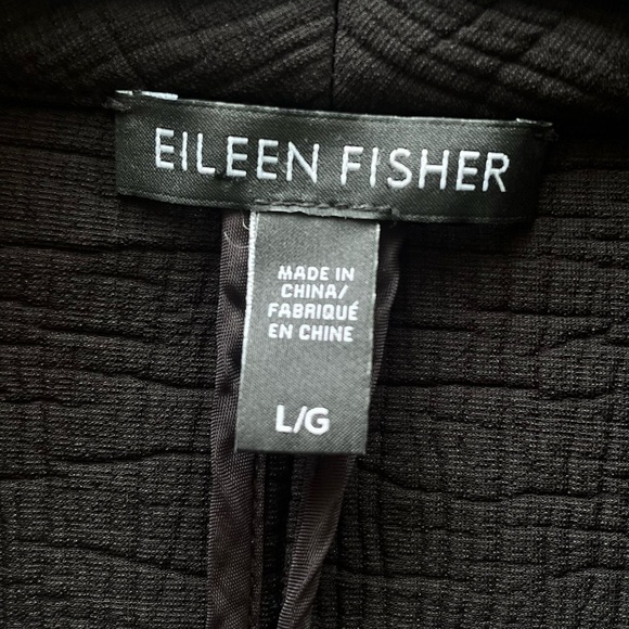 Eileen Fisher Silk Blend Crepe Longsleeve Blazer Size Large - Picture 7 of 8